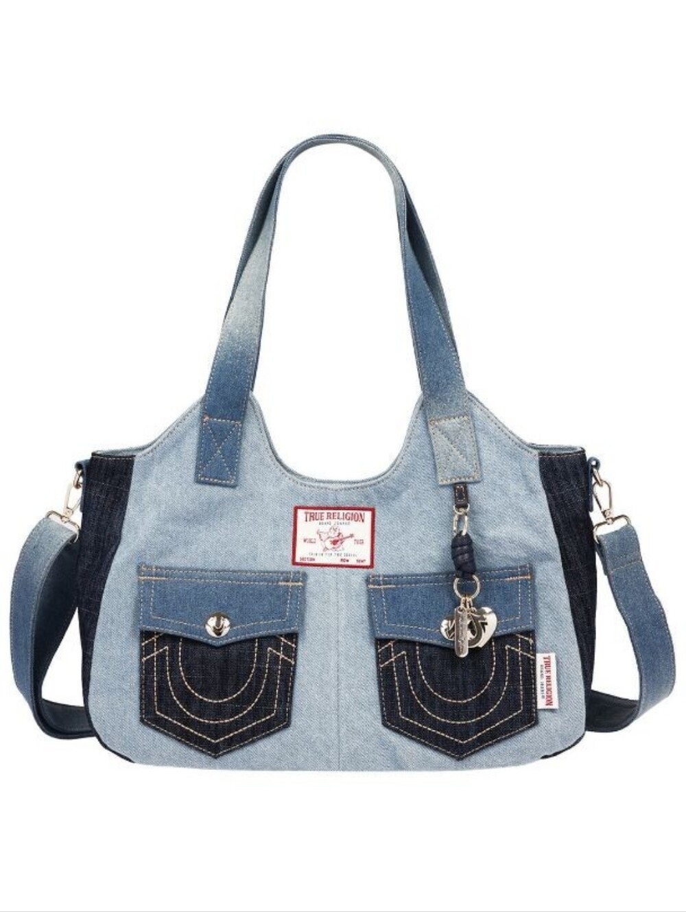 NEW True Religion Patchwork Tote Handbag